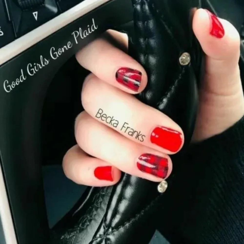 *Retired* Color Street: Good Girls Gone Plaid | Red Black Buffalo Check Fall - Picture 7 of 10